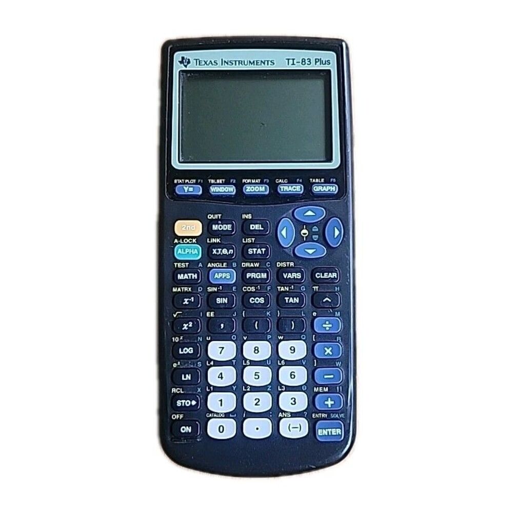 Texas Instruments TI-83 Plus Graphing Calculator Black Tested Working NO CASE